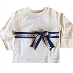 NWOT 2T Snow Princess white ribbon tee